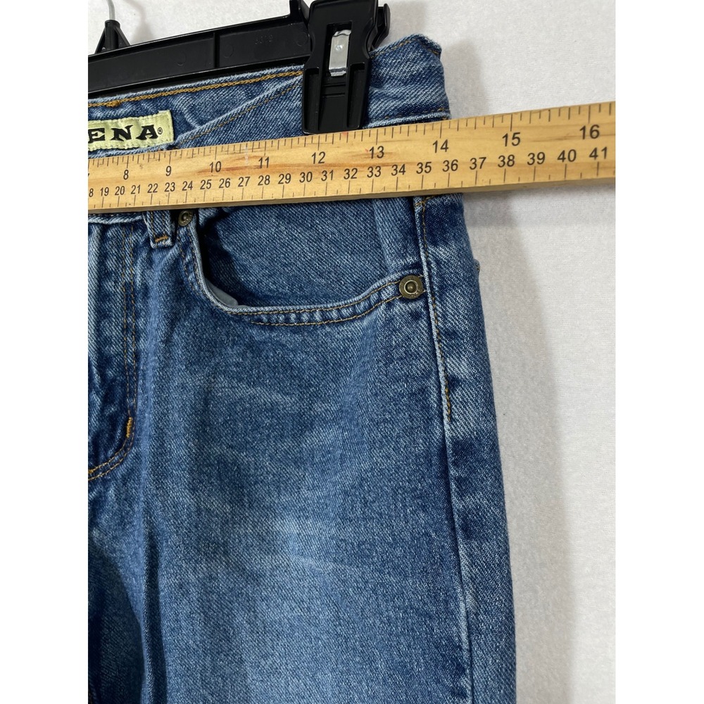 Zena Straight Leg Jeans Mens 27x27 Blue Medium‎ Wash Vintage 90s Denim - Picture 5 of 10